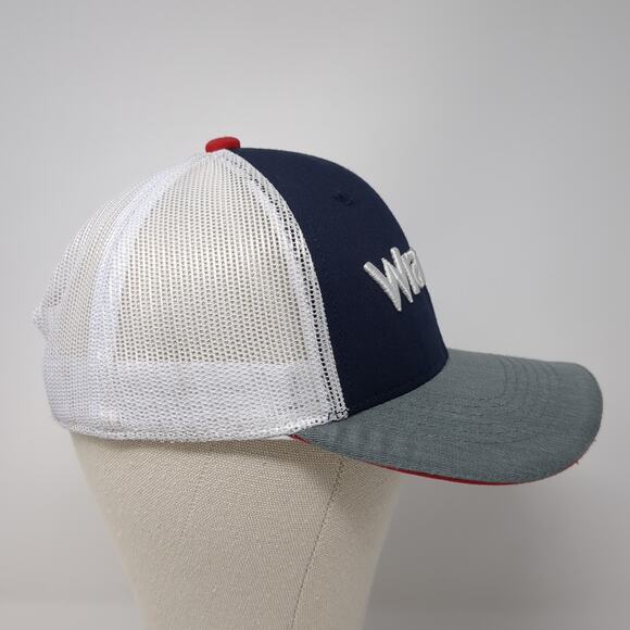 Wrangler Snapback Mesh Back Trucker Hat Multi One Size Colorblock - Picture 5 of 10